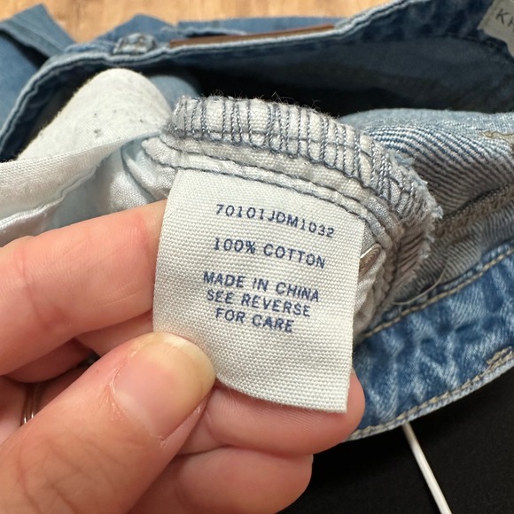 Khaki + Blue | Women's High Rise Medium Wash Wide Leg Denim Blue Jeans, 3/26 - Picture 6 of 6